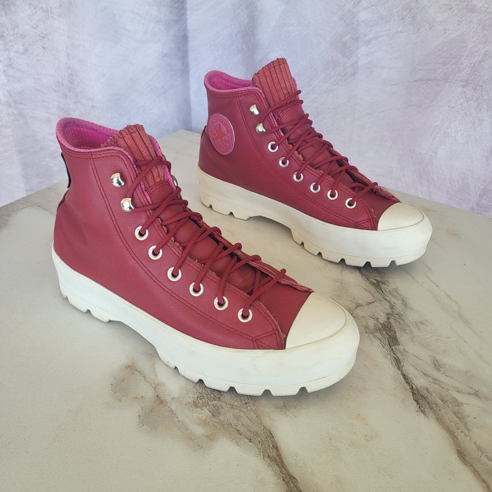 Converse Chuck Taylor All Star Lugged Winter GTX Platform Sneakers Red Size 11